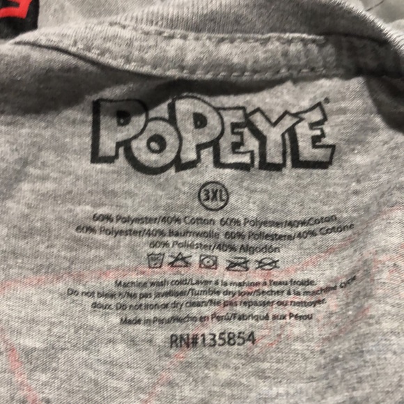 Popeye gray NASA long sleeve tee size 3XL - Picture 9 of 9